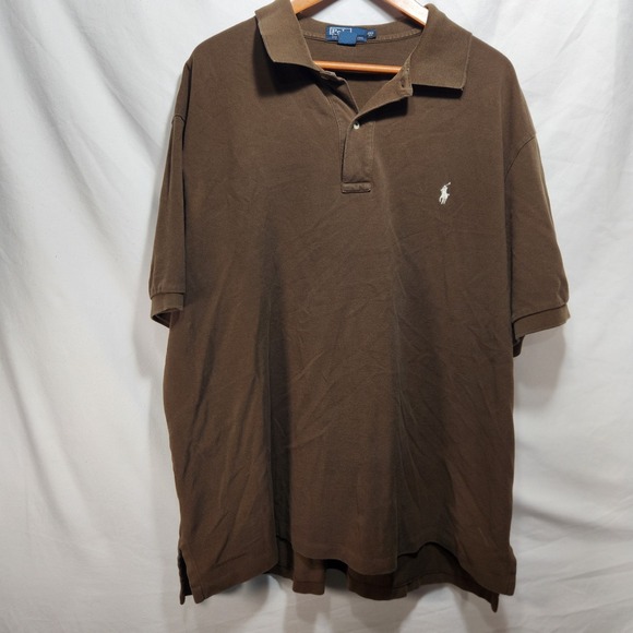 Ralph Lauren Other - Polo Ralph Lauren Mens Short Sleeve Polo Shirt Size 2XB Brown With White Pony